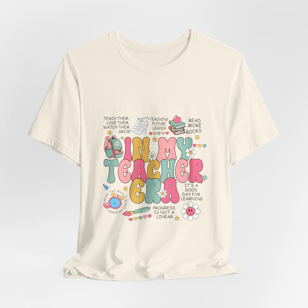 Teacher Gift T-Shirt – “In My Teacher Era” Cute Pastel Graphic Tee for Educators