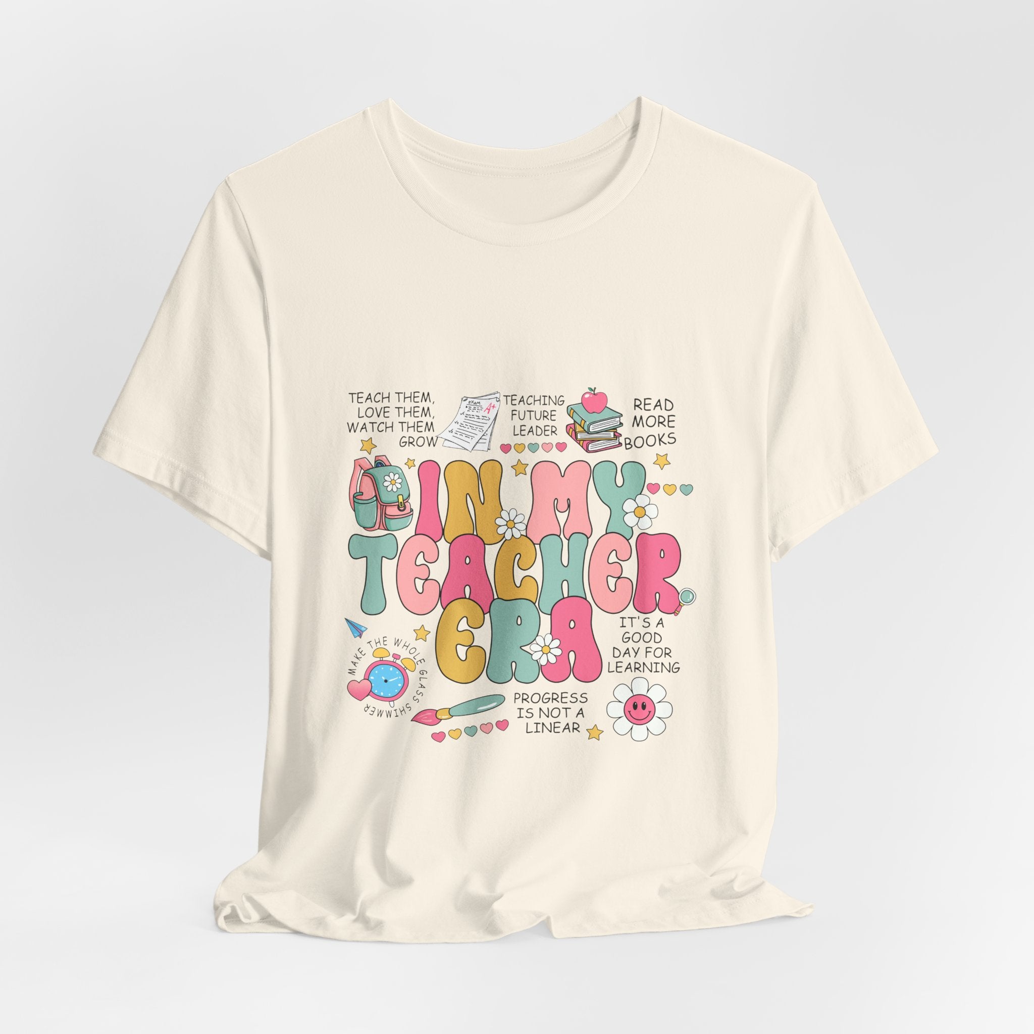 Teacher Gift T-Shirt – “In My Teacher Era” Cute Pastel Graphic Tee for Educators