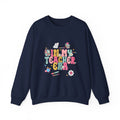 Teacher Crewneck Sweatshirt – "In My Teacher Era" Cute Retro Floral Design