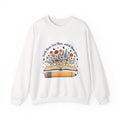Teacher Crewneck Sweatshirt — "Teach them, love them, watch them grow" Floral Book & Pencil Design